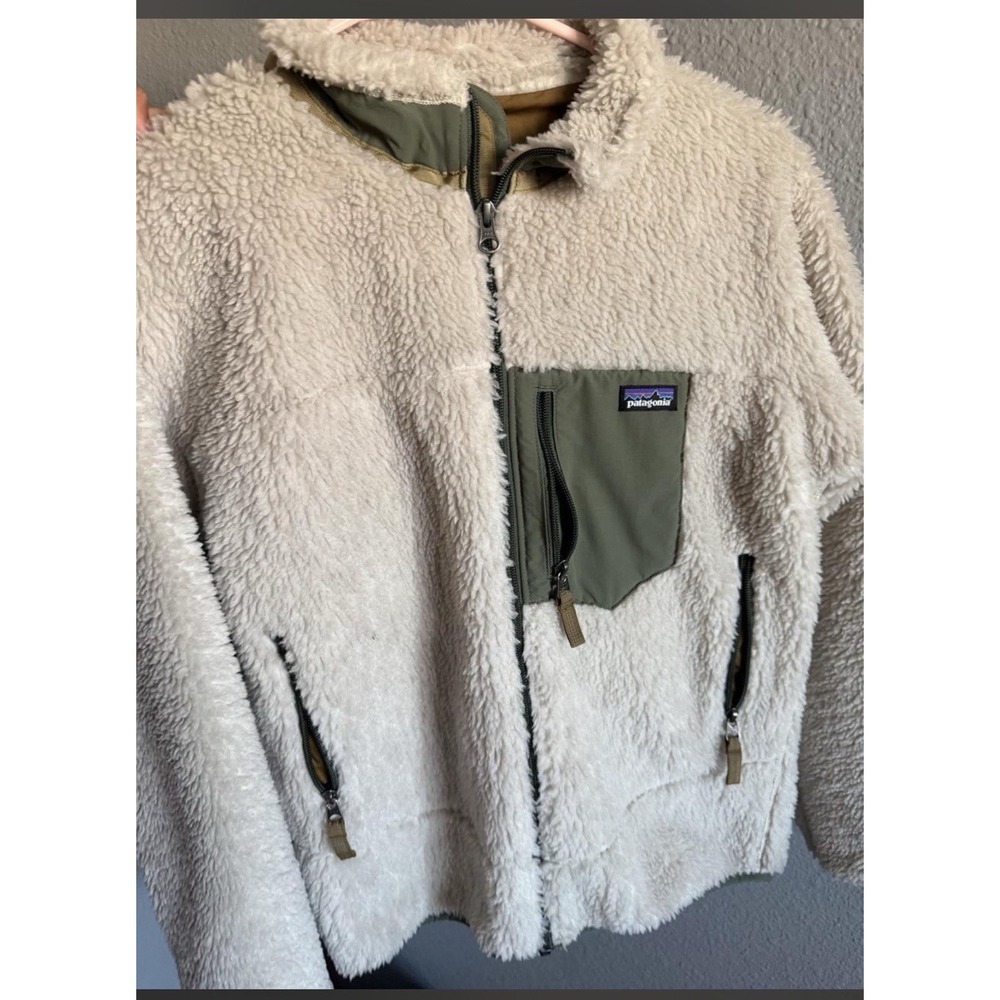 Patagonia Kids XL Beige Full Zip Jacket Stand-Up Collar Regular Fit XL